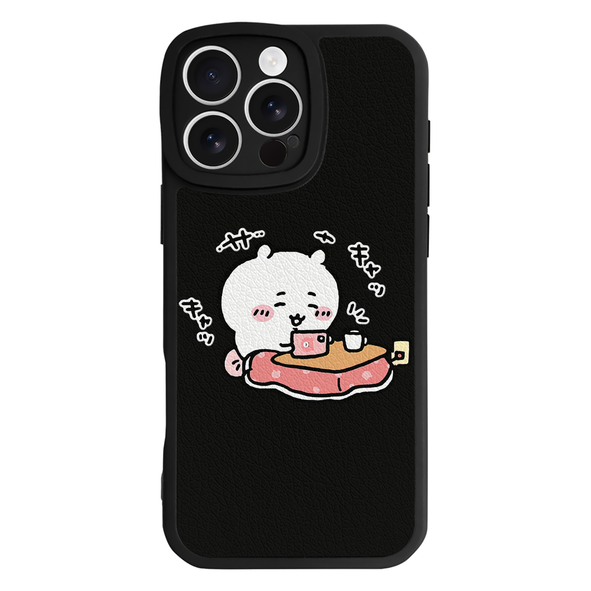 （画像用） ちいかわ ちいかわ Chii-kawa chiikawa 【iPhone 16シリーズ対応】シリコンスマホケース（レザー調） 材質：シリコン